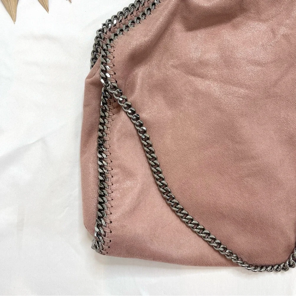 Stella McCartney Falabella Silver Chain Soft Ballet Pink Tote Hobo Bag Purse